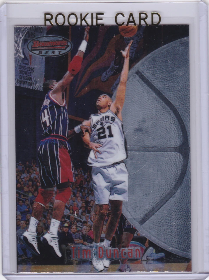 TARJETA DE NOVATO TIM DUNCAN Bowman's Best 1997/98 San Antonio Spurs BALONCESTO NBA RC Foto 1 de 2