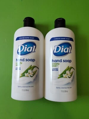 Jabón líquido de manos Dial edición limitada CREAMY ALOE suave 17 oz. ea (2) Foto 1 de 4