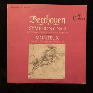 RCA Victrola VICS-1170 BEETHOVEN Symphony #2 MONTEUX - PLUM ST LP 1S/1S.. - Picture 1 of 4