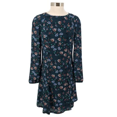 Vestido The Limited Fit & Acampanado Verde Floral Manga Larga Forrado Cremallera Espalda Para Mujer 2 Foto 1 de 4