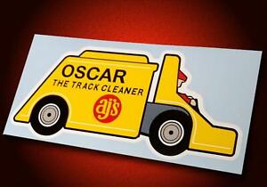 OSCAR THE TRACK CLEANER • AJ's • HO Slot Car • Vintage Style Sticker • Decal