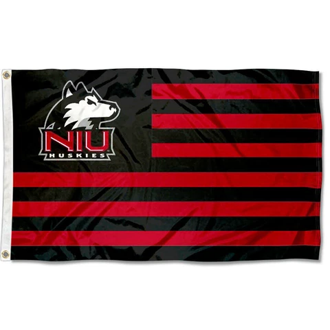 Northern Illinois University Huskies Stars and Stripes Nation USA Flag Cover