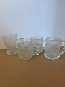 Komplettsatz 4 Vintage 1993 McDonalds FLINTSTONES Glas Becher Tassen - Bild 1 von 7