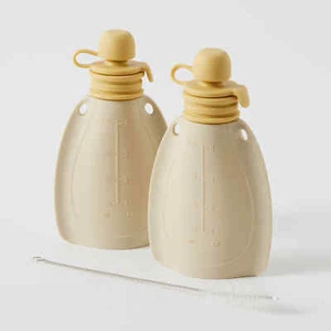 Nordic Kids Mikko Silicone Smoothie Squeezy Set of 2 - Picture 1 of 9