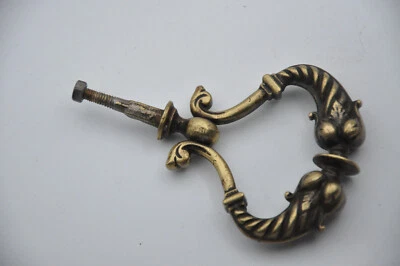 Ancienne poignée pliante bronze, art nouveau, tiroir, rénovation, restauration 1 - Photo 1/4