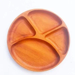 Balance Diet plate 100% natural eco friendly non toxic wooden plate - Picture 1 of 3