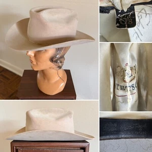 1960s Stetson WESTERN ROYAL Rancher 6 7/8 Cowboy Hat 60s Vtg Felt Ladies - Picture 1 of 24