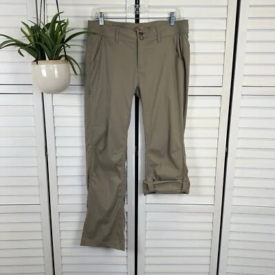 Pantalón Prana Halle Caqui Oscuro Convertible Enrollable Senderismo Exterior Talla 10 Corto Foto 1 de 4