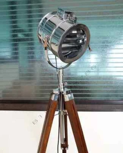 Lámpara de pie náutica Soporte de trípode de madera Base de lámpara de madera... - Imagen 1 de 5
