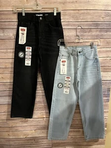 Wrangler Boys Slim Jeans 10 Slim Loose 2 Pairs NEW /Tags Adj Waist Fast Ship! - Picture 1 of 18