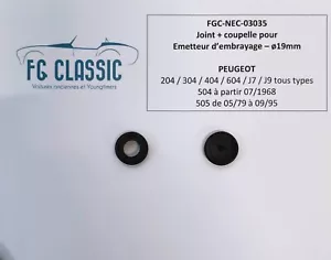 PEUGEOT 204 / 304 / 504 / 505 / J7 / J9 - Joints Émetteur d'embrayage 19mm - Foto 1 di 2
