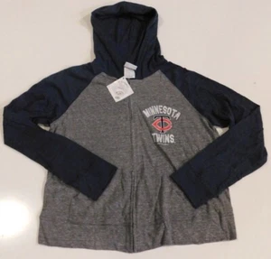 Minnesota Twins Women's Long Sleeve, Full Zip, Hooded Tee, New With Tags - Picture 1 of 1
