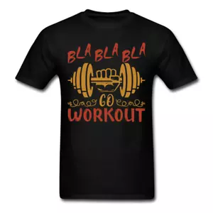 Motivation Gym shirt Bla Bla Bla Go Workout motivational T-Shirt S-6XL - Picture 1 of 46