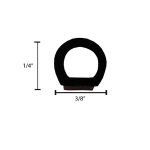 D-Shape Rubber Seal Weather Stripping Trim Car Truck Door Soundproof 120Inches - Bild 1 von 9