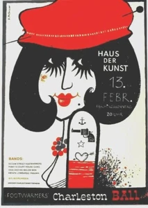 Original vintage poster CARNIVAL MUNICH CHARLESTON BALL c.1970 - Picture 1 of 1