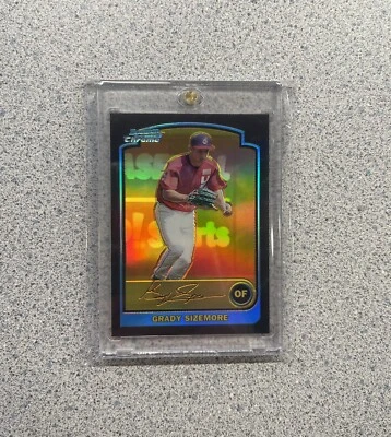 2003 Bowman Chrome #BDP157 Grady Sizemore Gold Refractor /50 ALL STAR RARE - Image 1 of 2