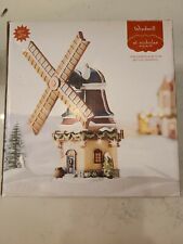 St. Nicholas Square Windmill Retired 2016 Hand Painted Motion Operated Rare