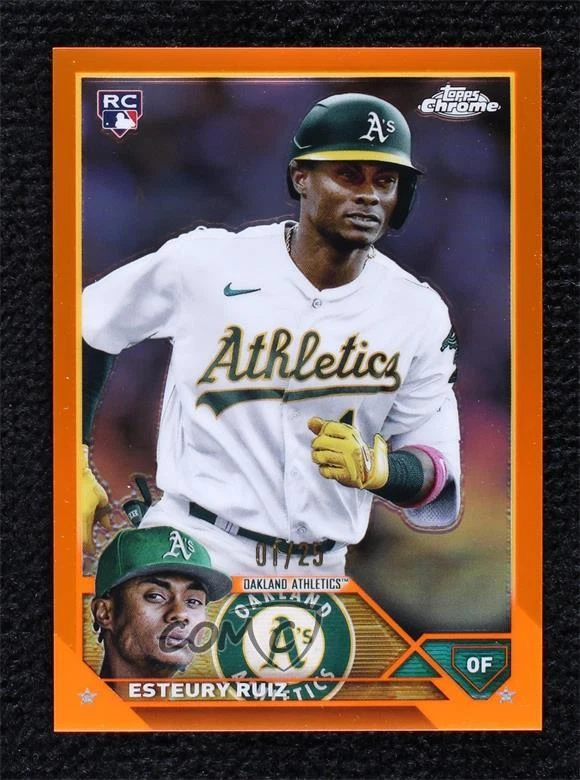 2023 Topps Chrome Orange Refractor 1/25 Esteury Ruiz #99 Rookie RC