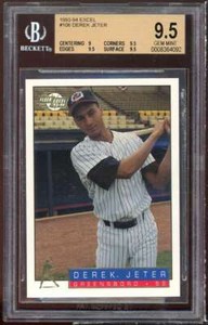 Derek Jeter Rookie Card 1993-94 Fleer Excel #106 BGS 9.5 (9 9.5 9.5 9.5)