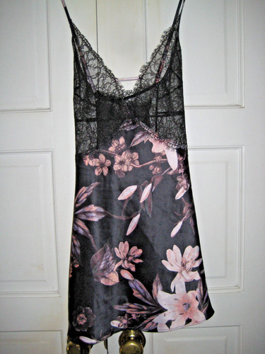 UNDERCOVER Abito Victoria's Secret floreale raso sexy chemise slip taglia L