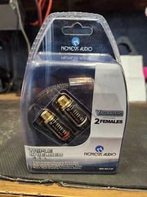 Nemesis Audio RCA Y adapter Triple Shielded Copper Splitter 2 Females 1 Male - Image 1 of 4