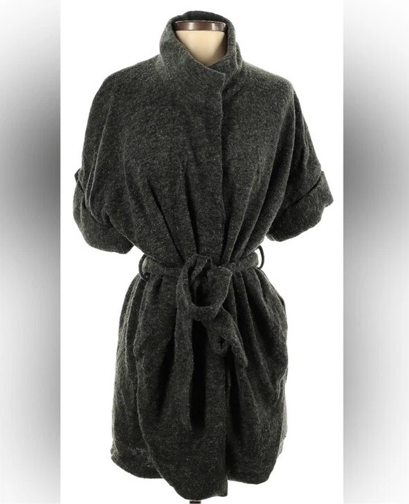 Cárdigan de manga corta Ya Los Angeles con botones a presión cuello alto pequeño  Foto 1 de 4