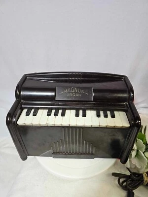 Vtg Magnus Mini Tabletop Electric Organ 1510 Harmonica Bakelite- Works -READ- A6 - Image 1 of 4