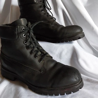 Timberland Hombres Botas Negras Talla 11M Premium 6" Impermeable Nubuck Foto 1 de 4