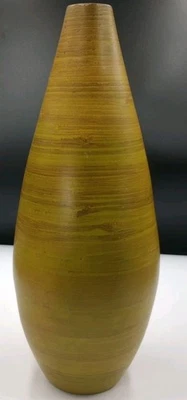 Jarrón Bambú 17" Tonos Verdes y Marrones LEER Y VER FOTOS  Foto 1 de 4