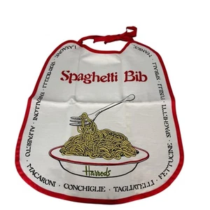 Vintage Harrods Cloth Spaghetti Pasta Bib Adult One Size - Picture 1 of 3