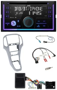 JVC Lenkrad USB 2DIN DAB Bluetooth CD Autoradio für Opel Astra J ab 09 Platinsil - Bild 1 von 11