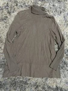 Soft Surroundings Tan Turtleneck Tunic Sweater Womens Size PS Viscose Blend  - Picture 1 of 6