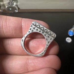 Dian Malouf Sterling Silver 14k Stackable Ring Size 6.75 - Picture 1 of 10