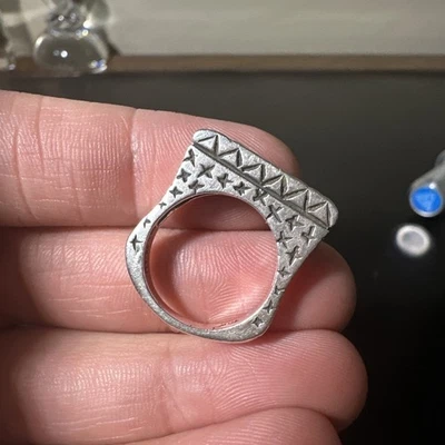 Dian Malouf Sterling Silver 14k Stackable Ring Size 6.75 - Image 1 of 4