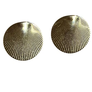 Vintage Glam Monet goldfarbene Muschel/Fan Stil für Ohrringe  - Bild 1 von 4