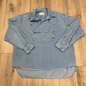 Scully Trägerhemd Herren blau Denim Western Frontier LS Gr. XL Harley Davidson Patch - Bild 1 von 8