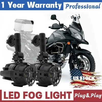 Kit For Suzuki V-Strom DL 650 1050 850 LED Auxiliary Spot Fog Light Assembly - Image 1 of 4