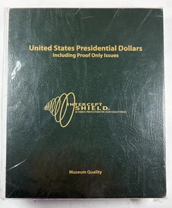 Intercept Shield Coin Album For US Presidential Dollars w/Proofs + Free Slipcase - Picture 1 of 12