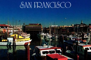 Postal de San Francisco Fisherman's Wharf sin publicar - Imagen 1 de 2