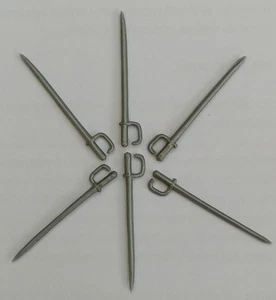 x 6 Original Timpo silver plastic AWI US 7th Cavalry Union Confederate sabers - Picture 1 of 2