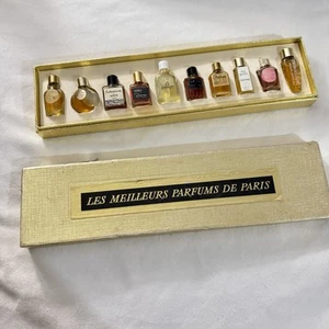 Mini set campionatore bottiglia profumo Les Meilleurs Parfums de Paris anni 60 vintage - Foto 1 di 7
