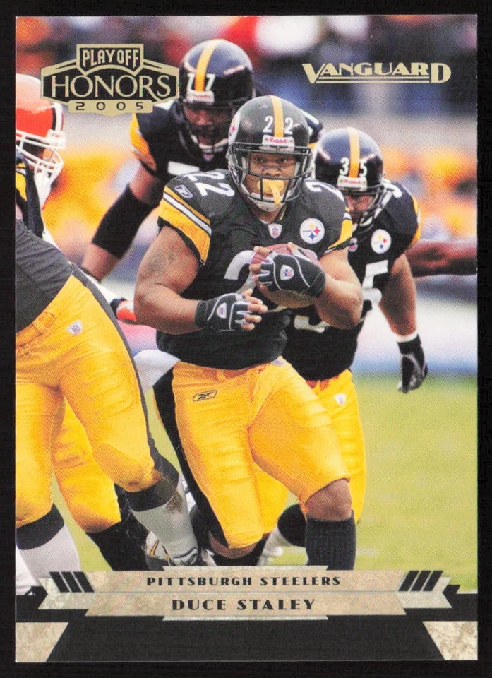 2005 Playoff Honors Vanguard #/99 Duce Staley #80 Pittsburgh Steelers - Image 1 of 2