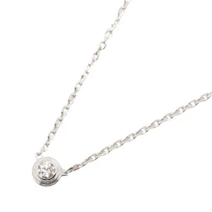 CARTIER d'Amour XS 1P collar de diamantes 18KWG oro blanco usado colgante de ... - Imagen 1 de 4