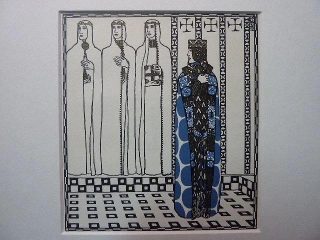 CARL OTTO CZESCHKA - Farbige Druckgraphik 1908 "Nibelungen" - Bild 1 von 1
