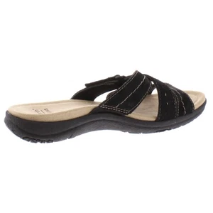 Earth Origins Women's Black Suede Slide Sandals Savoy Shantel Size 9.5 NEW - Picture 1 of 7