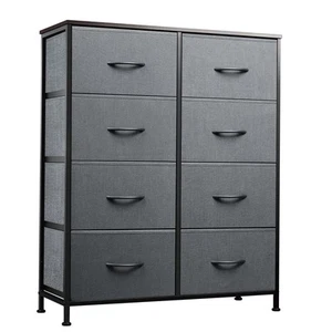 Fabric Dresser for Bedroom, Tall Dresser with 8 Drawers, Storage Tower with F... - Picture 1 of 9