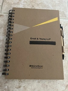 Vintage EY Logo Sustainable Cardboard Cover Notebook - Picture 1 of 5