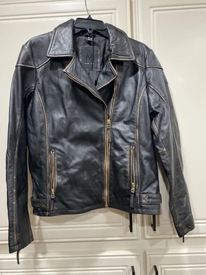 NWT Bod & Christensen Biker Jacket - Moto - Distressed Black - Xxl - Image 1 of 4