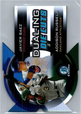 Javier Baez / Addison Russell 2014 Bowman Chrome #DDC-BR Holo Ref Cubs Athletics - Image 1 of 2