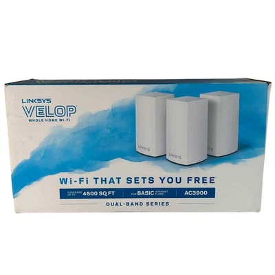 Linksys Velop Whole Home WiFi System AC3900 Dual Band Wireless Router WHW0103 - Image 1 of 4